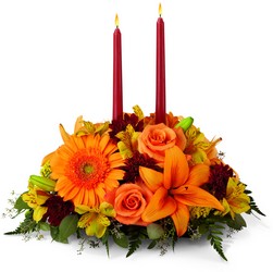 Bright Autumn Centerpiece -A local Pittsburgh florist for flowers in Pittsburgh. PA